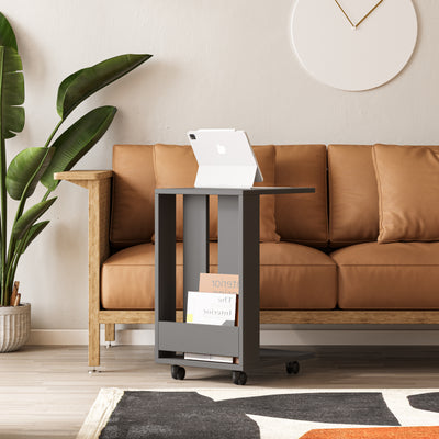 Edi Modern Side Table 60cm in Anthracite