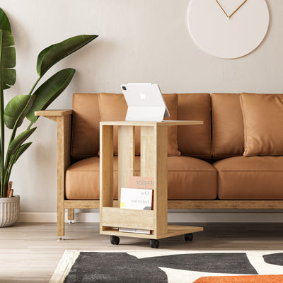 Edi Modern Side Table 60cm in Oak