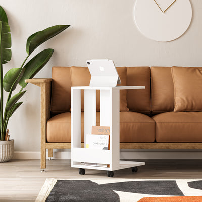 Edi Modern Side Table 60cm in White