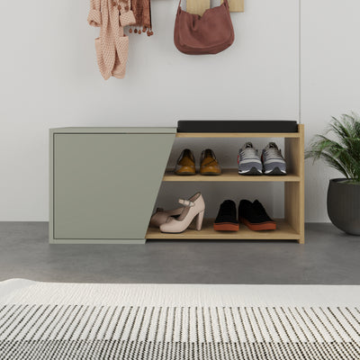 Fiona Shoe Storage with Bench 104cm – front view – Decortie