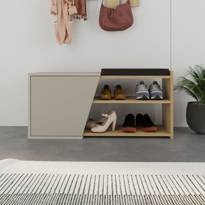 Fiona Shoe Storage with Bench 104cm – front view – Decortie
