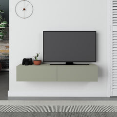 Francy Modern Wall-Mounted TV Unit 135cm in Ash Green