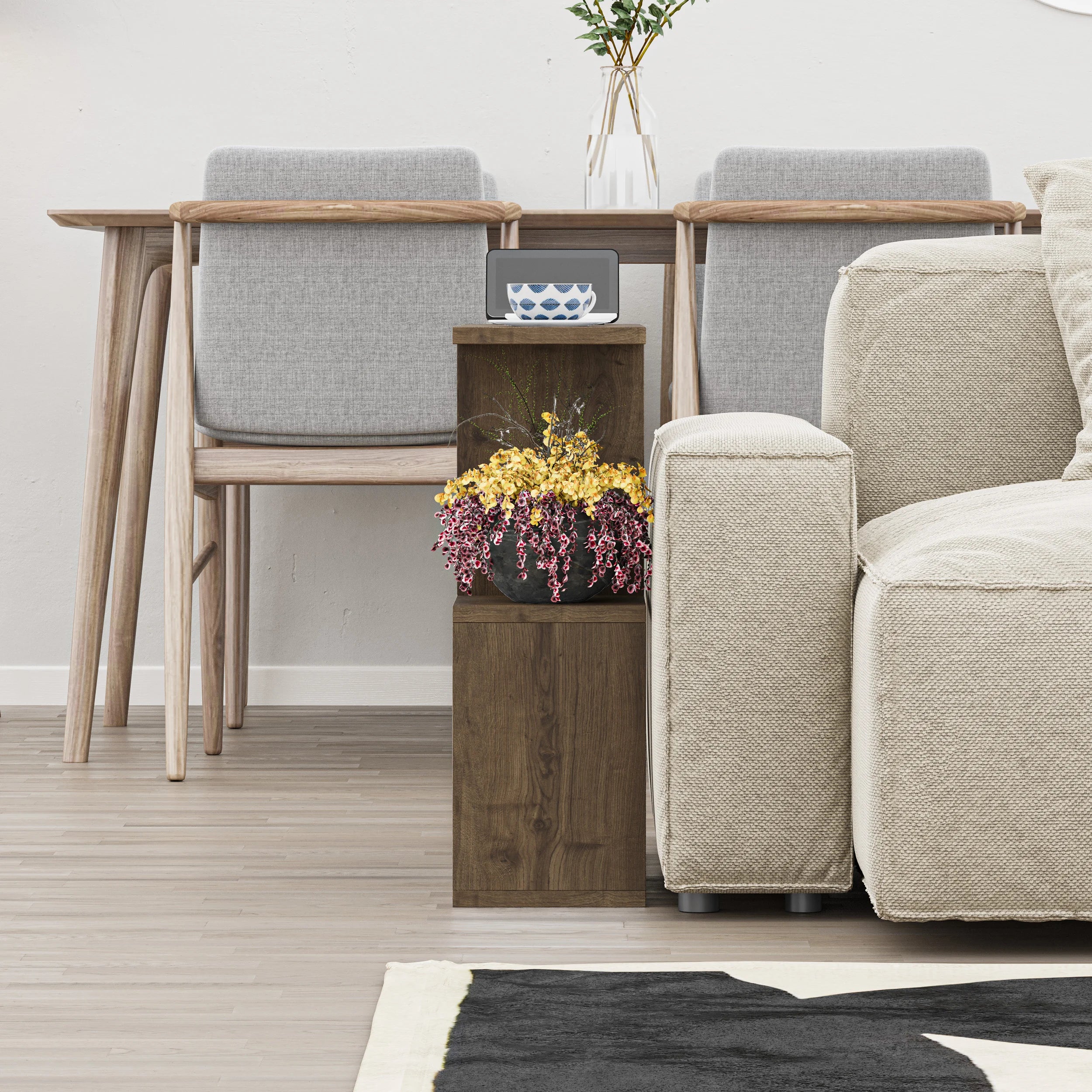 Homemania Modern Side End Coffee Table Multipurpose H 60cm 5 Tier - Decortie