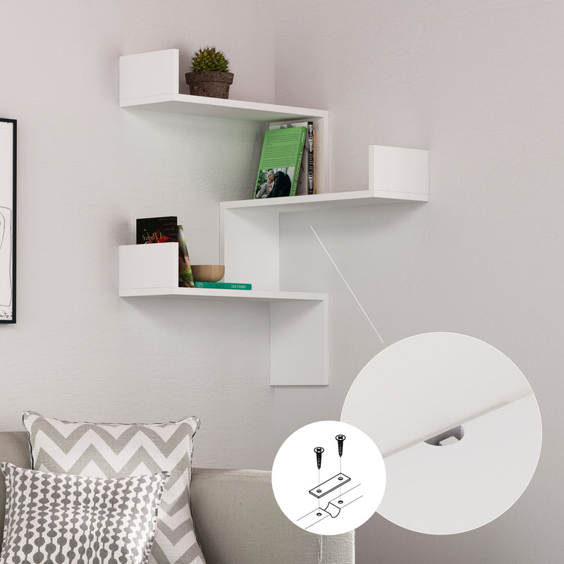 Luksa Corner Bookcase 60cm – Decortie