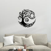 Metal Wall Art-tree Of Life 45x45 Cm in Texture Siyah