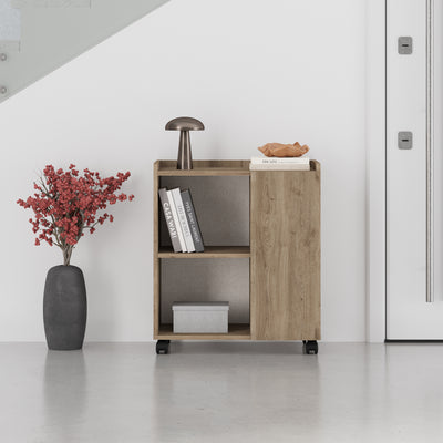 Zeo Sideboard Cabinet with Heels - Modern Design - 4 Compartments – Natural Oak