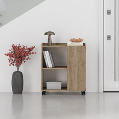 Zeo Sideboard Cabinet with Heels - Modern Design - 4 Compartments – Natural Oak