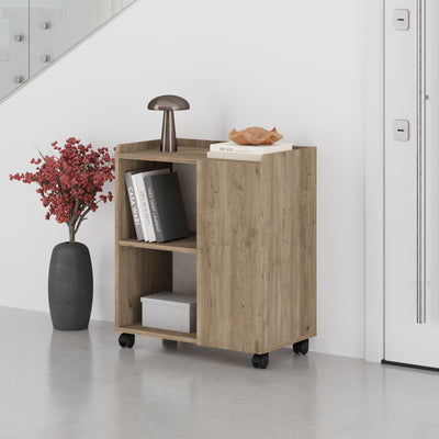 Zeo Sideboard Cabinet with Heels - Modern Design - 4 Compartments in Natural Oak