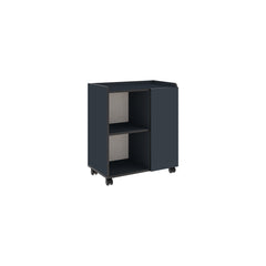 Zeo Sideboard Cabinet with Heels - Modern Design - 4 Compartments – Deep Blue,Black Bute