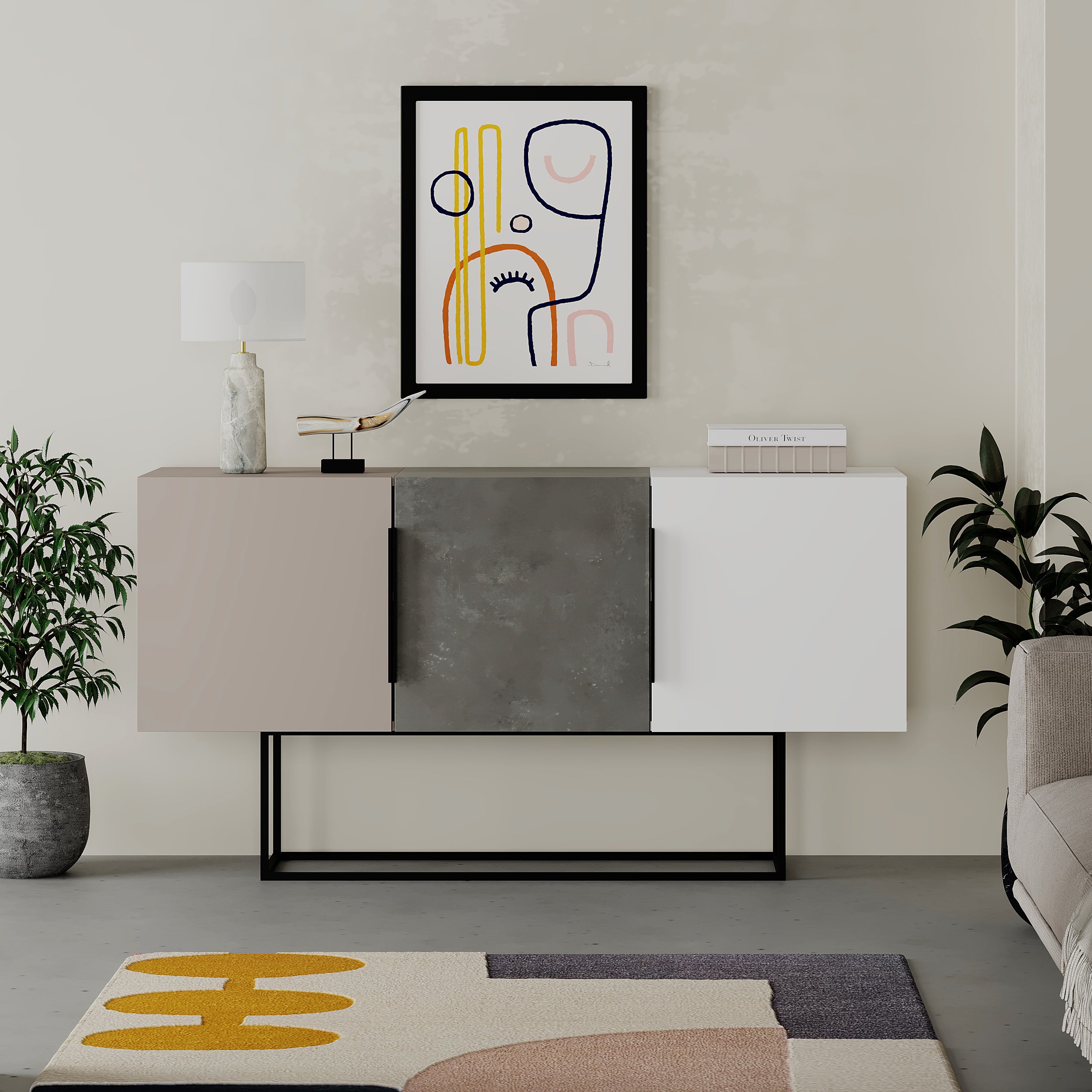 Tontini Console Sideboard Display Unit - Decortie