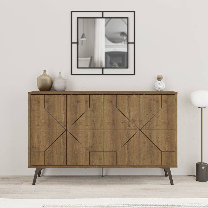 Dune Console Sideboard Display Unit 123cm – Dark Oak