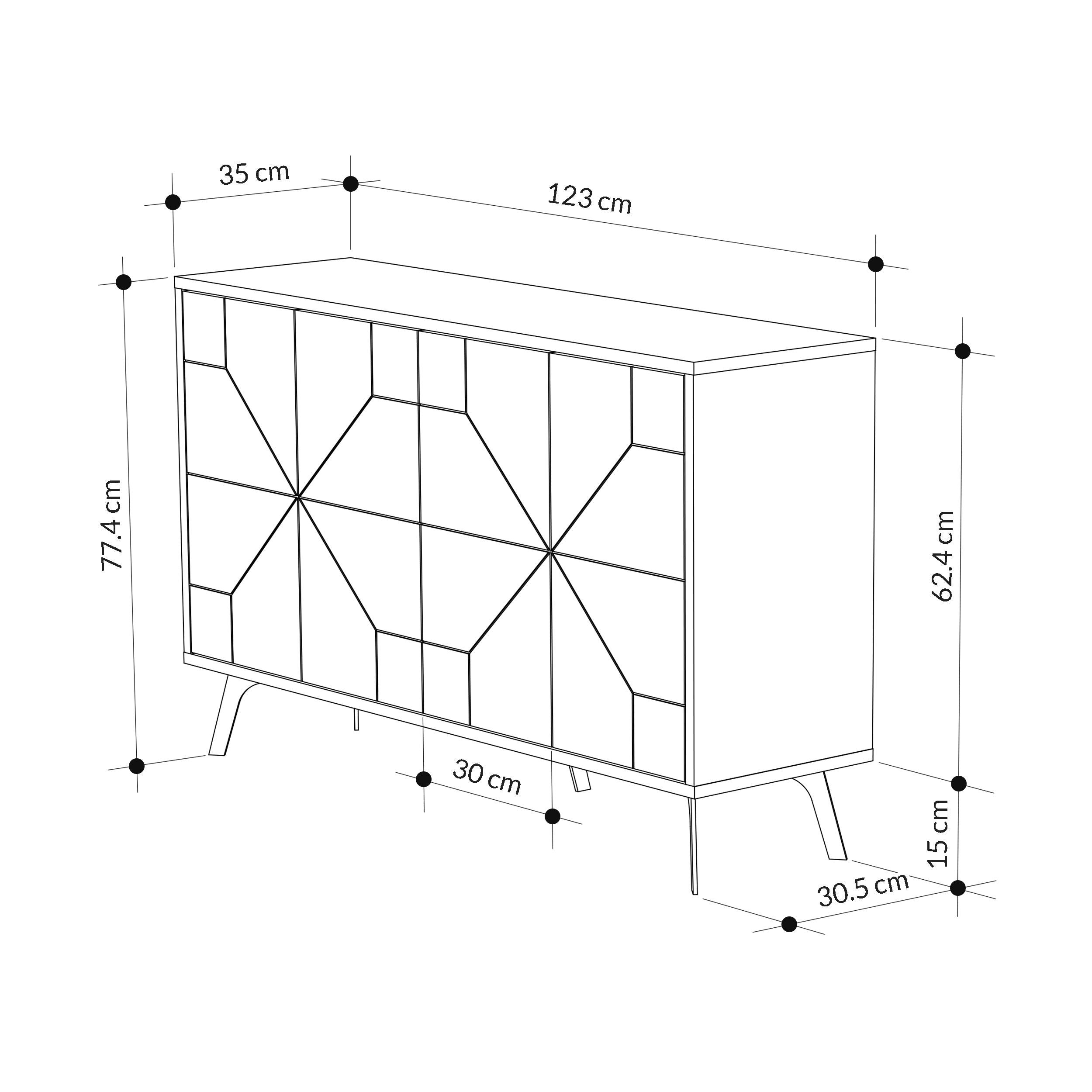 Dune Console Sideboard 123cm – Decortie