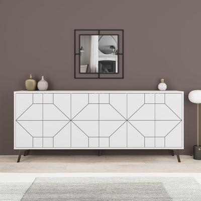 Dune Console Sideboard Display Unit 183cm in White