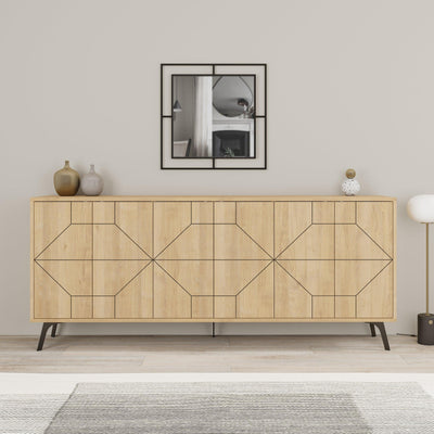 Dune Console Sideboard Display Unit 183cm in Oak