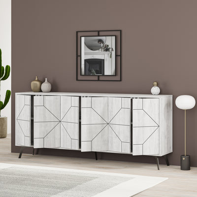 Dune Console Sideboard Display Unit 183cm – Ancient White