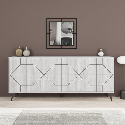 Dune Console Sideboard Display Unit 183cm in Ancient White