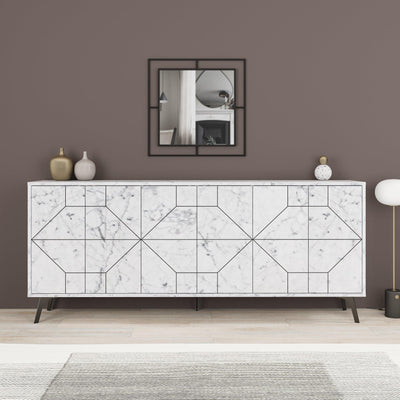 Dune Console Sideboard Display Unit 183cm in Carrara