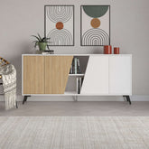 Fiona Console Sideboard Display Unit 180 in Oak,White