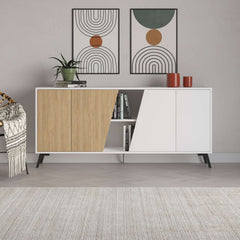 Fiona Console Sideboard Display Unit 180 in Oak,White