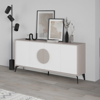 Gora Console Sideboard Display Unit 180Cm – Light Mocha,White