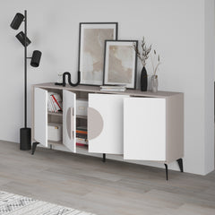 Gora Console Sideboard Display Unit 180Cm – Light Mocha,White