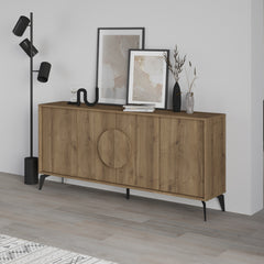 Gora Console Sideboard Display Unit 180Cm – Dark Oak