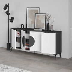 Gora Console Sideboard Display Unit 180Cm – Anthracite,White