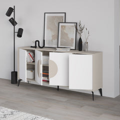 Gora Console Sideboard Display Unit 180Cm – Sandstone,White