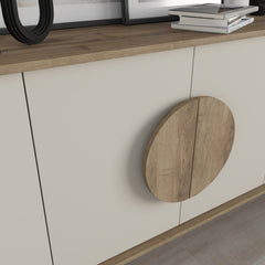 Gora Console Sideboard Display Unit 180Cm – Dark Oak,Sandstone