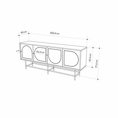 Joji Sideboard Console Unit – dimensions – living room or hallway sideboard – Decortie