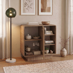Rovel Round Edge Sideboard Natural Oak with Shelves – Natural Oak