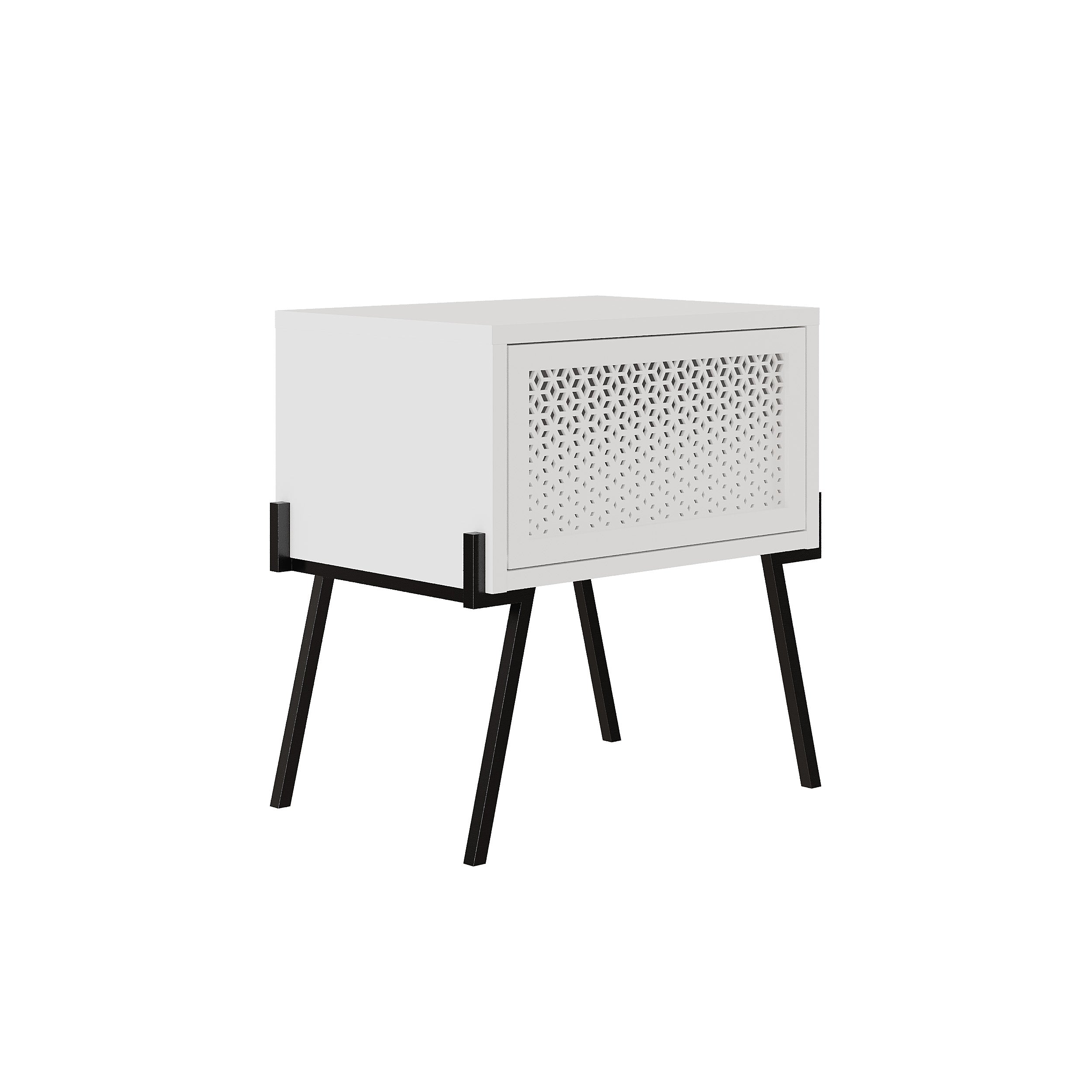 Naive Modern Bedside Table Bedroom Furniture Width 48cm - Decortie