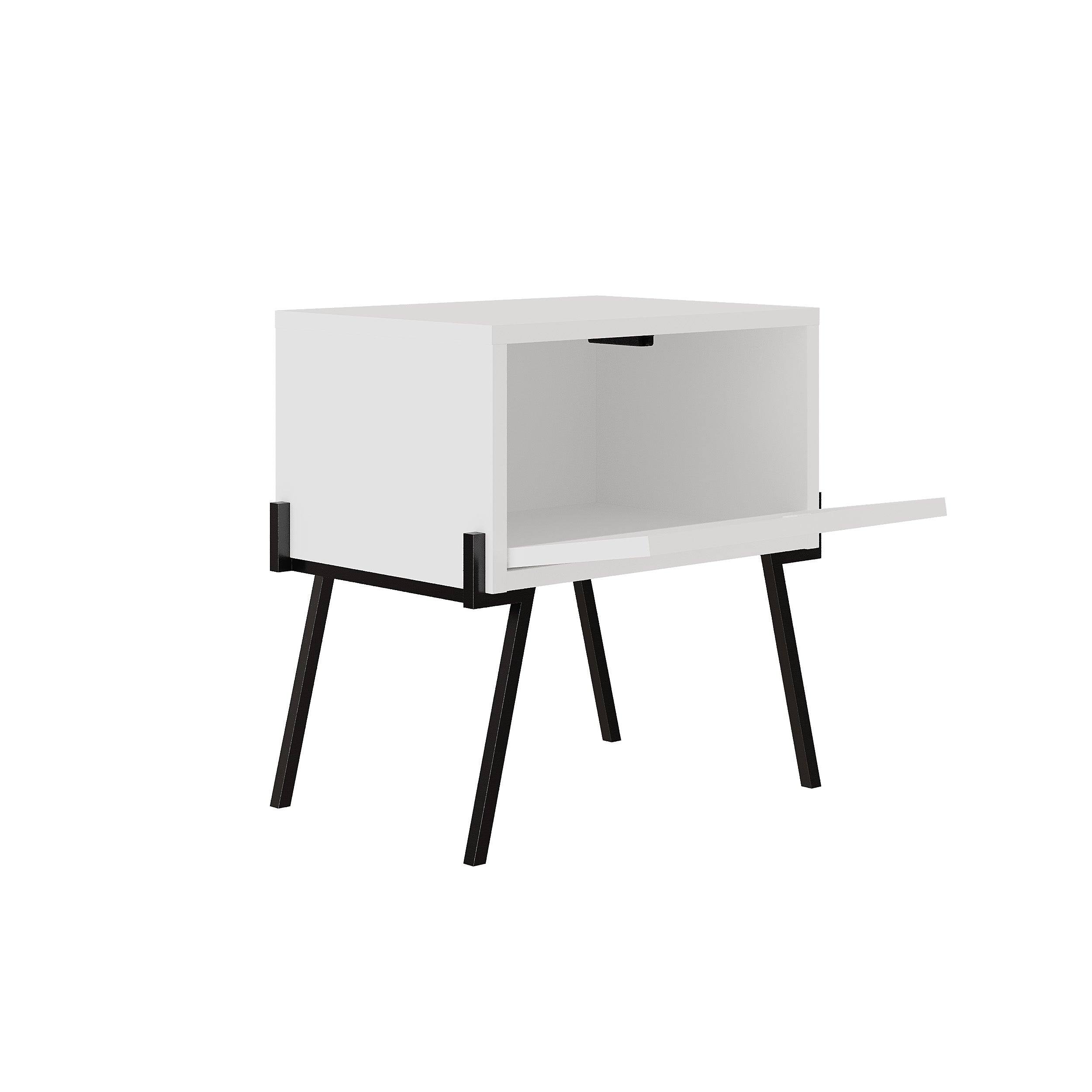 Naive Modern Bedside Table Bedroom Furniture Width 48cm - Decortie