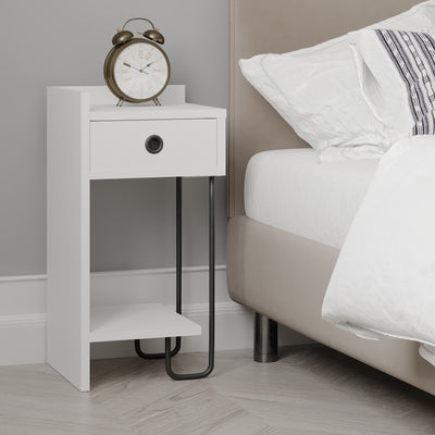 Sirius Bedside Table Left Module 32cm – styled in bedroom – Decortie