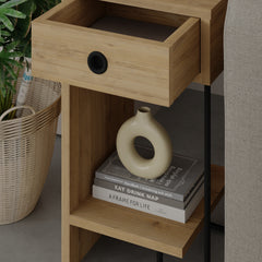 Sirius Modern Bedside Table Left Module Width Bedroom Furniture 32cm – Oak