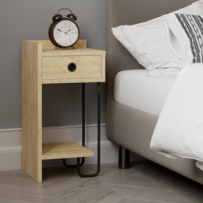Sirius Bedside Table Left Module 32cm – styled in bedroom – Decortie