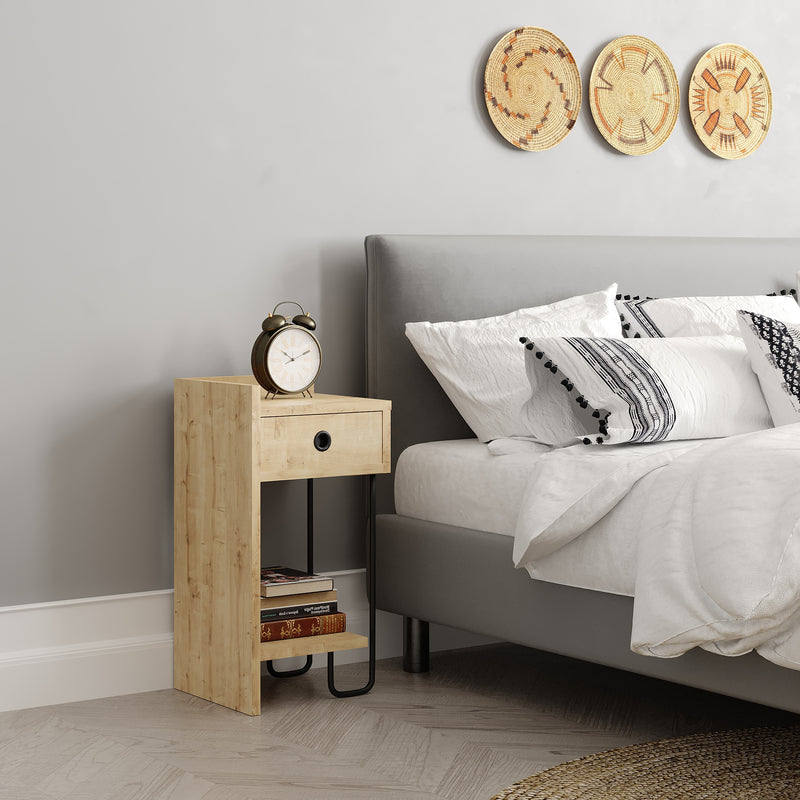 Sirius Bedside Table Left Module 32cm – styled in bedroom – Decortie