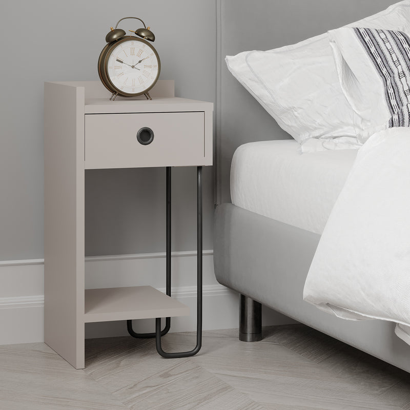 Sirius Bedside Table Left Module 32cm – styled in bedroom – Decortie