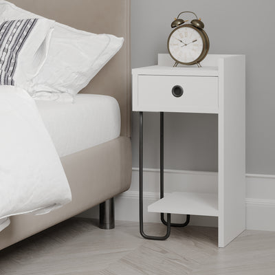 Sirius Bedside Table Right Module 32cm – styled in bedroom – Decortie