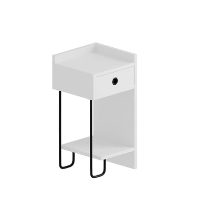 Sirius Bedside Table Right Module 32cm – white background – Decortie