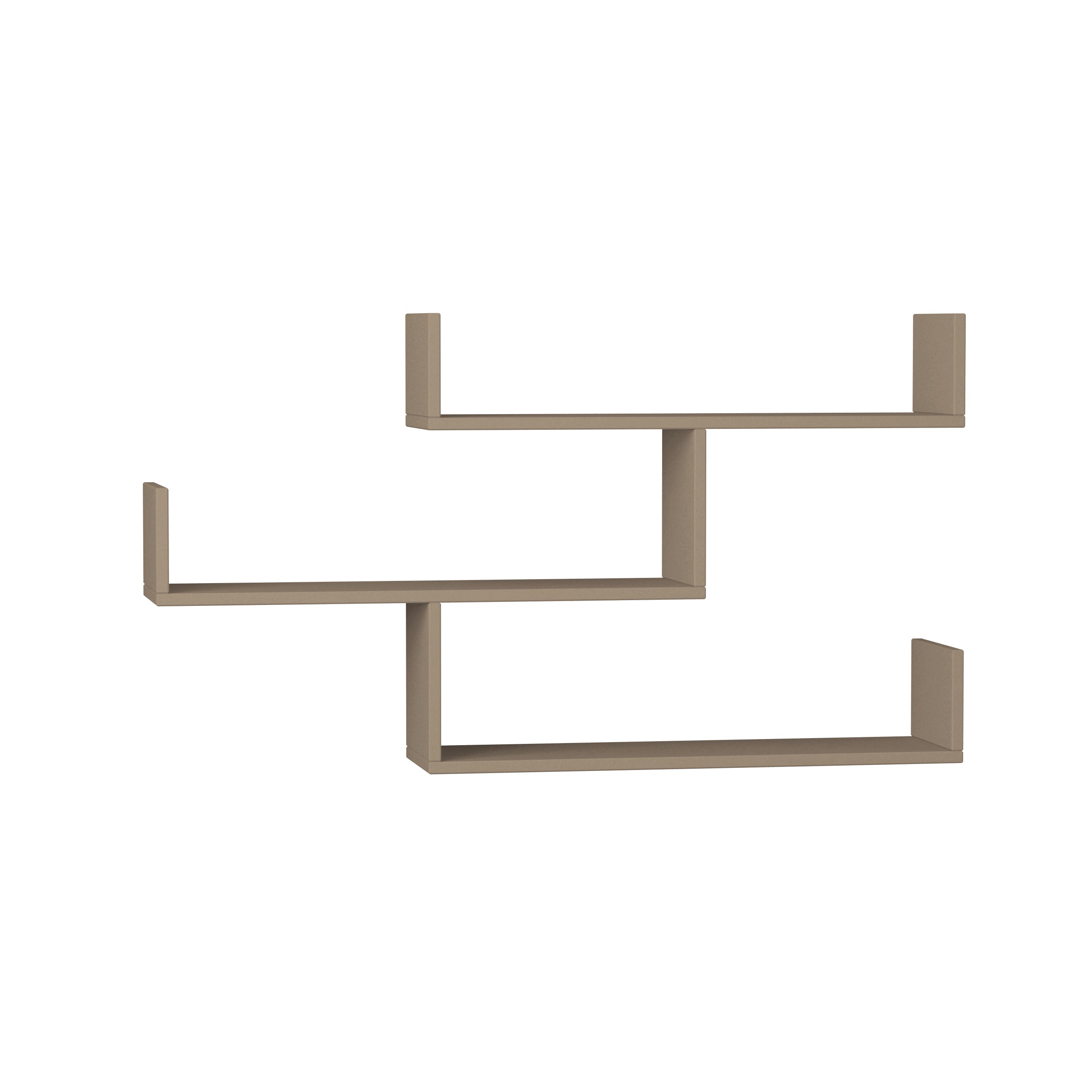 Tibet Wall Mounted Modern Bookcase Display Unit W 119cm - Decortie