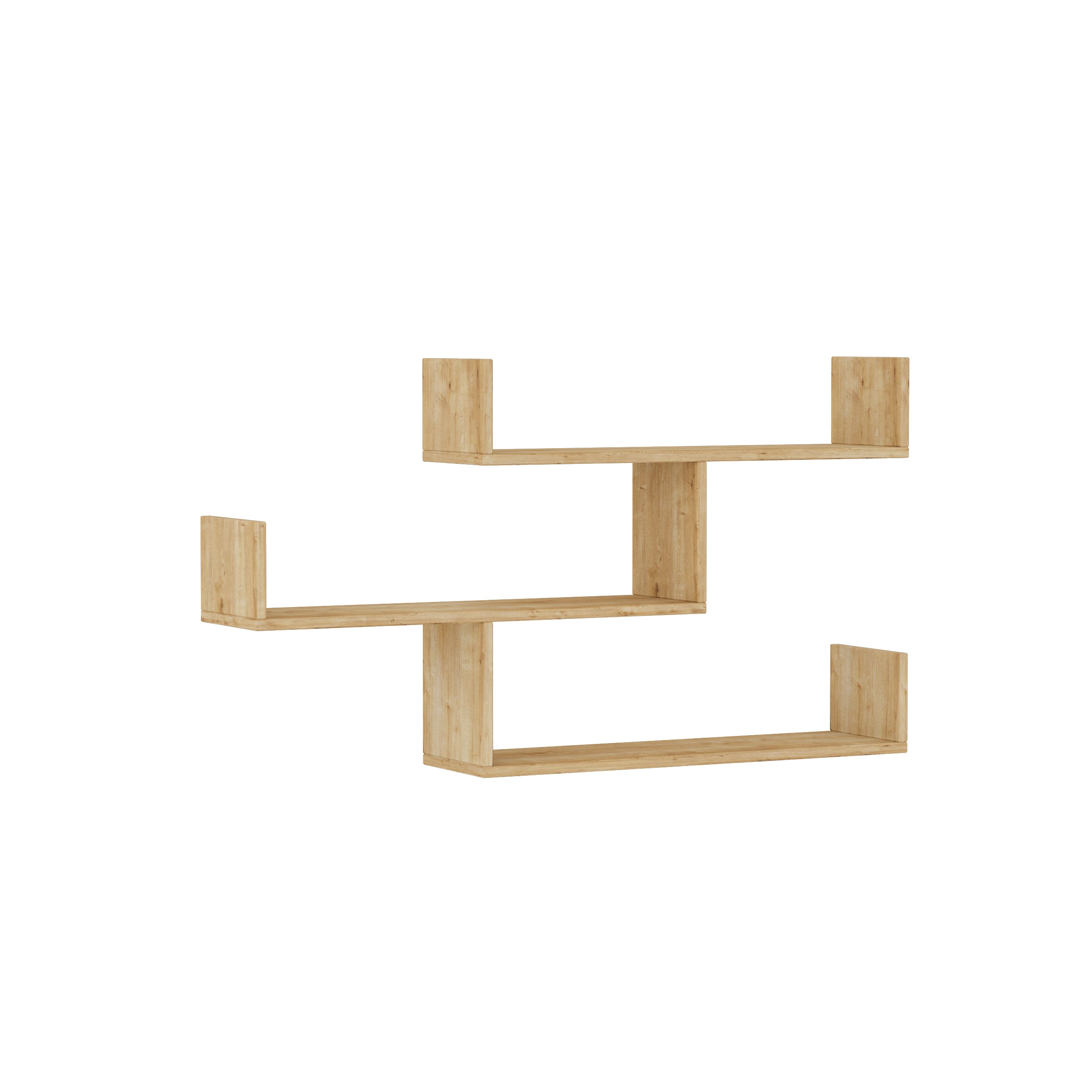 Tibet Wall Mounted Modern Bookcase Display Unit W 119cm - Decortie