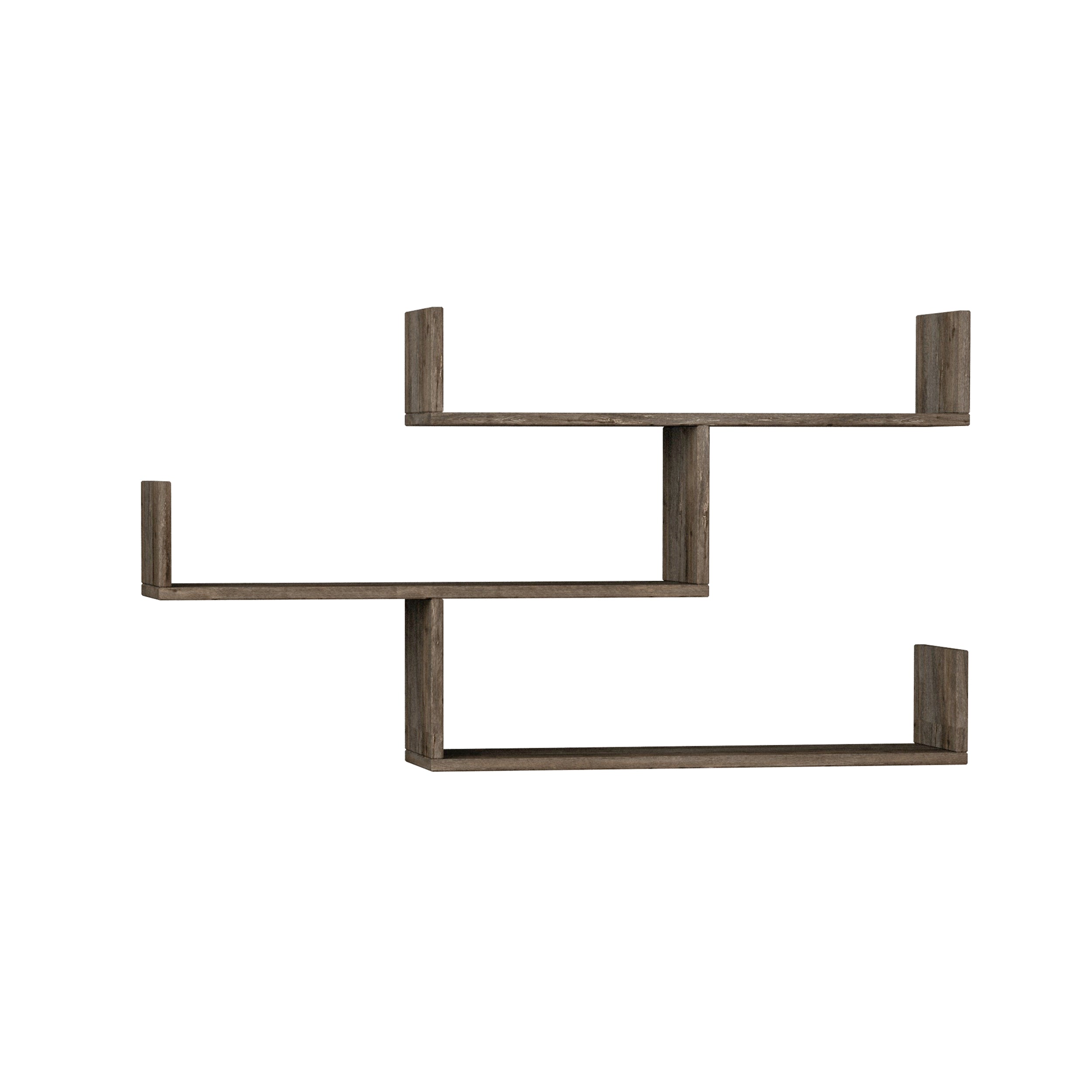 Tibet Wall Mounted Modern Bookcase Display Unit W 119cm - Decortie