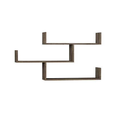 Tibet Wall Mounted Modern Bookcase Display Unit W 119cm - Decortie