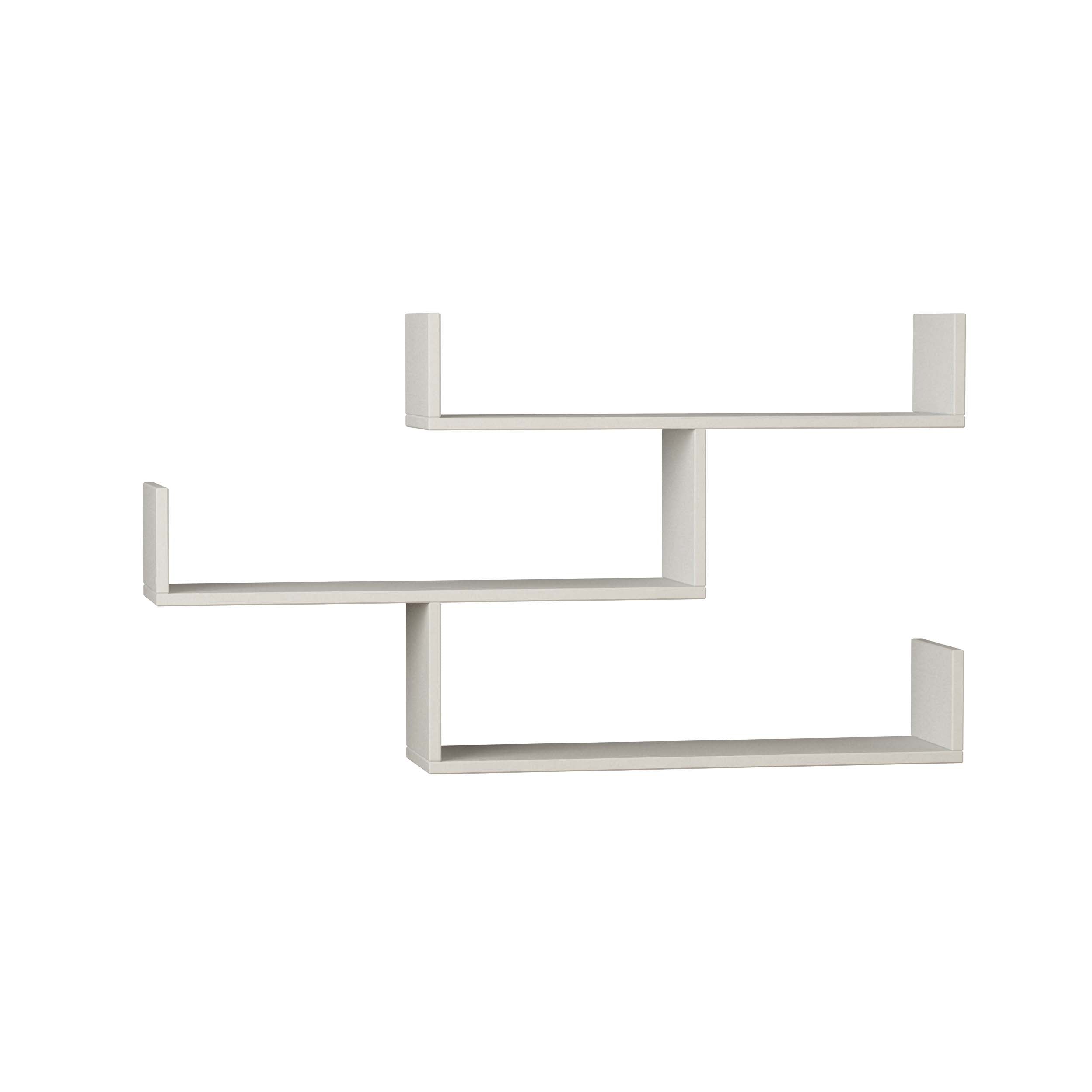 Tibet Wall Mounted Modern Bookcase Display Unit W 119cm - Decortie