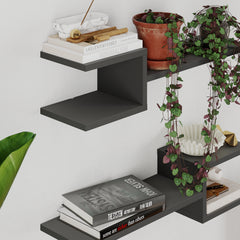 Fork Modern Floating Shelf Set 18.2cm Short – Anthracite