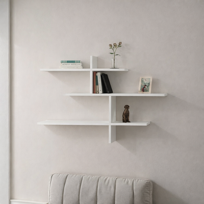 Leo Floating Shelf 80.5cm – styled in living room – Decortie