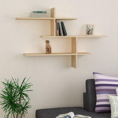 Leo Modern Floating Shelf Tall 80.5cm in Oak