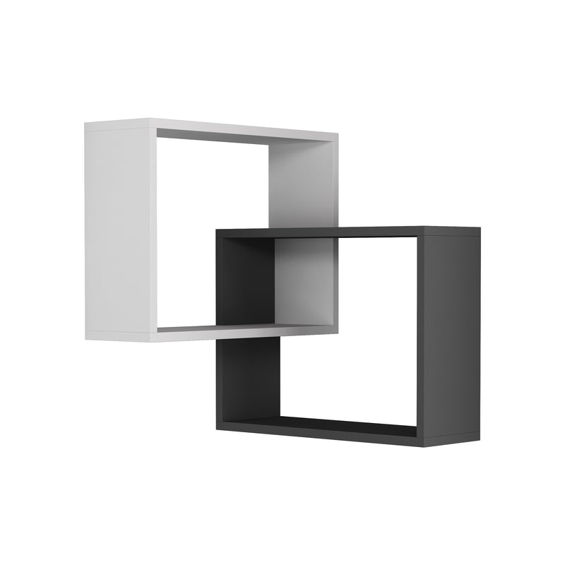 Ring Corner Wall Mounted Modern Bookcase Display Unit W 60cm - Decortie