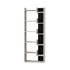 Oppa Modern Bookcase Display Unit Tall 162.4cm – White - Anthracite
